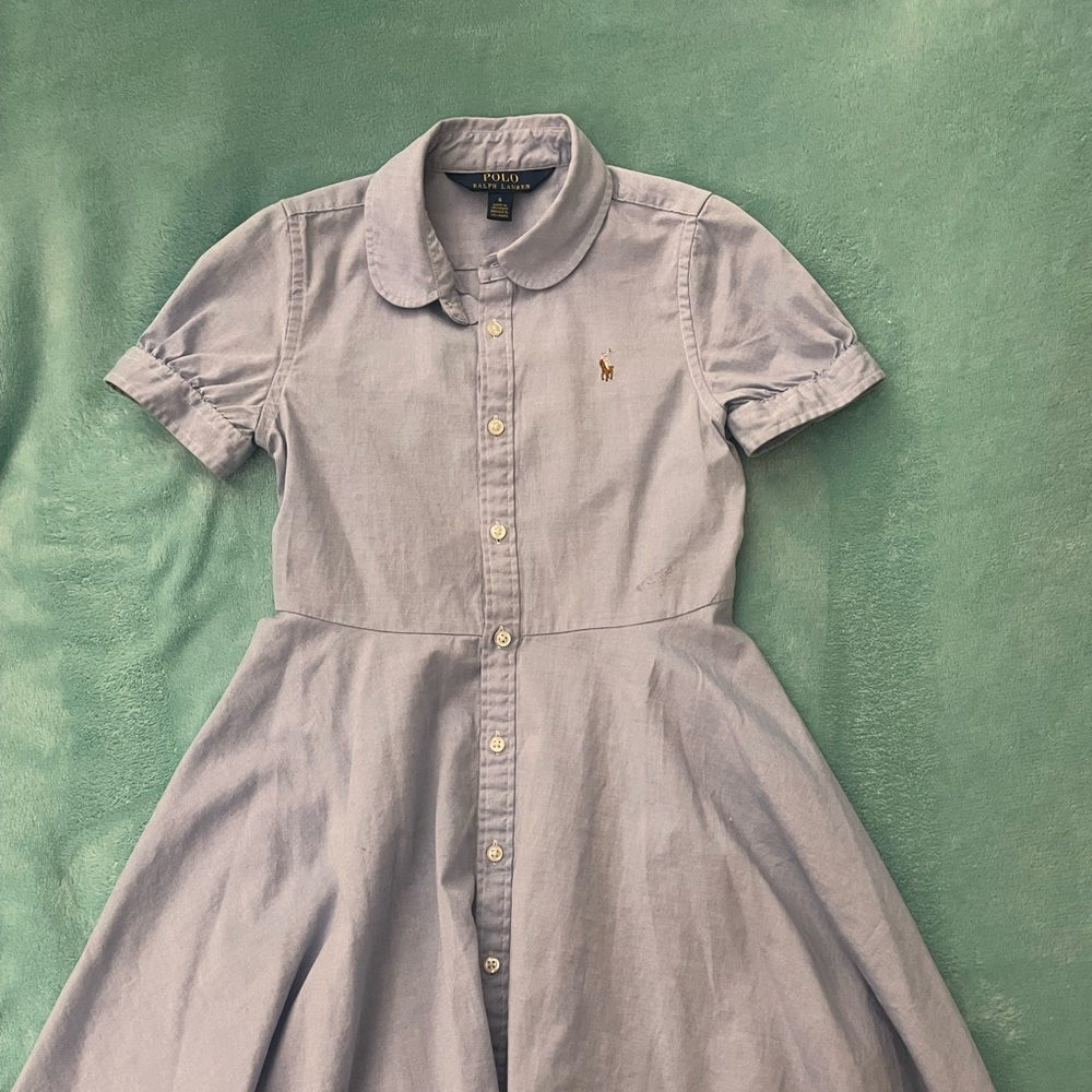 Blue dress for girl polo
